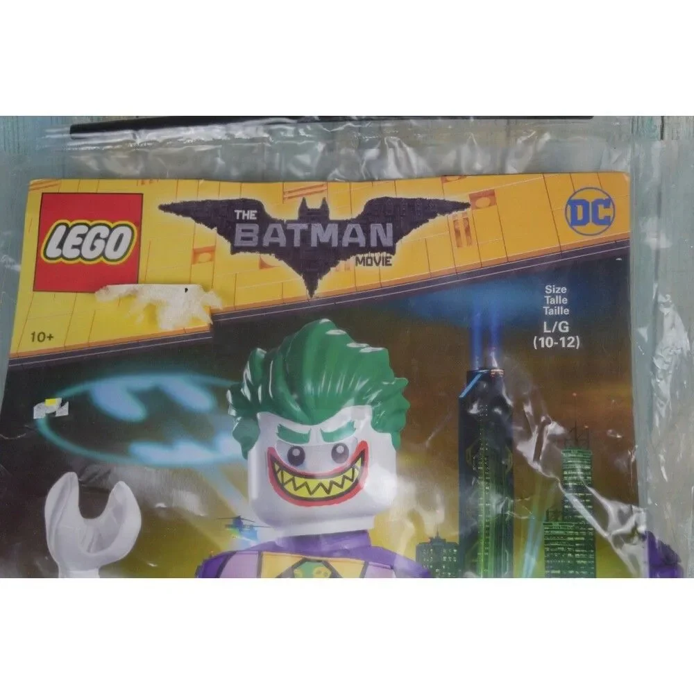 New LEGO Batman Movie The Joker Halloween Costume Kids Size L/G (10-12) Disguise - Picture 6 of 9